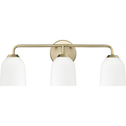 Norah 3 Light 22.8 inch Vintage Brass Vanity Light Wall Light